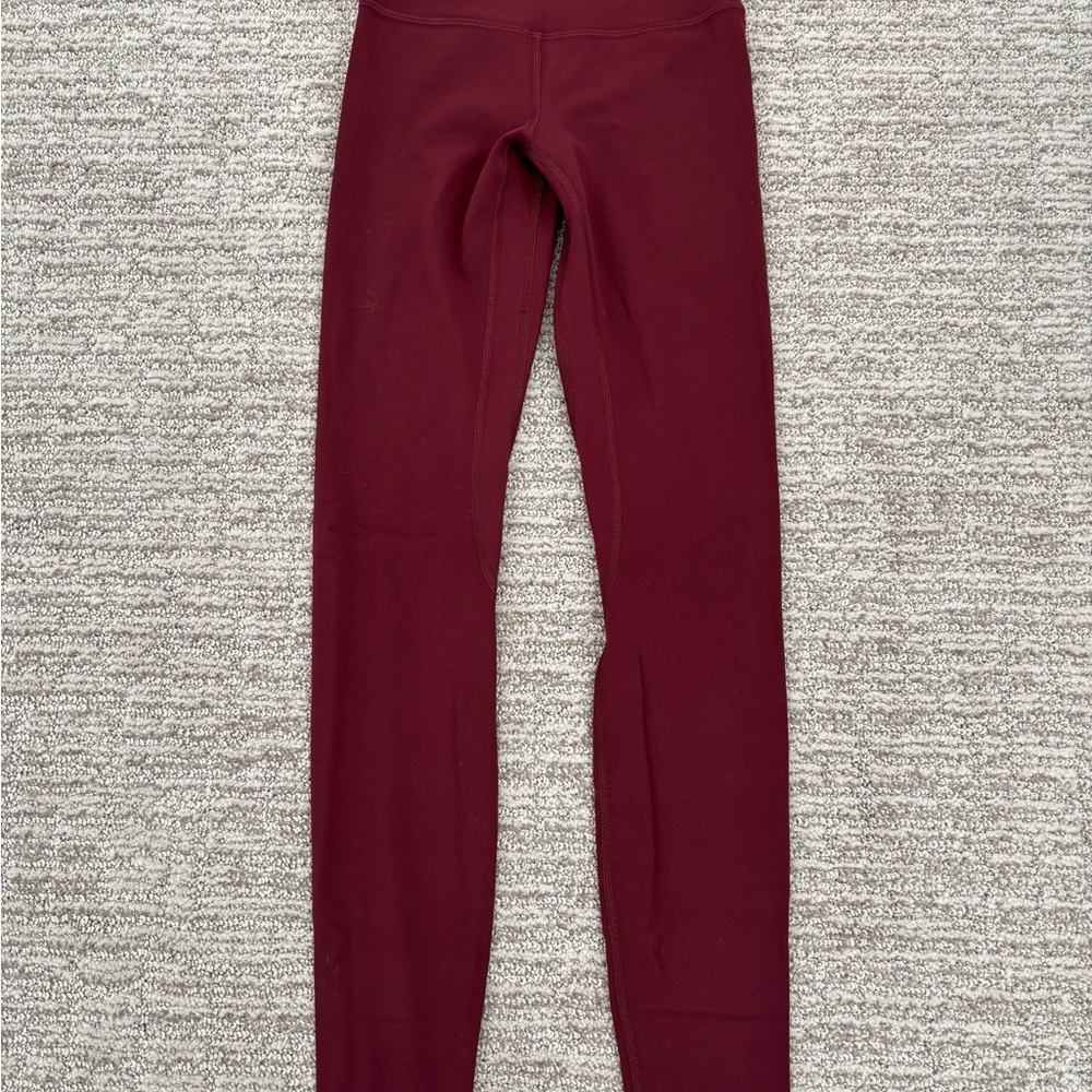 LULULEMON ALIGN LEGGINGS COLOR MAROON SIZE 0